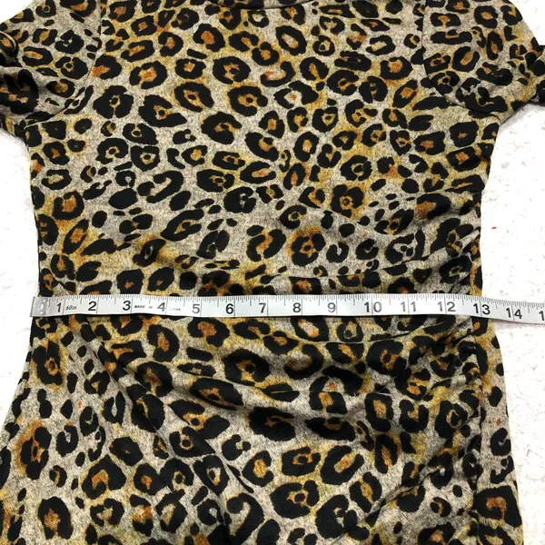Francesca's June & Ivy Tammy Ruched Leopard Luxe Mini Dress Medium Night‎ Out - Image 12