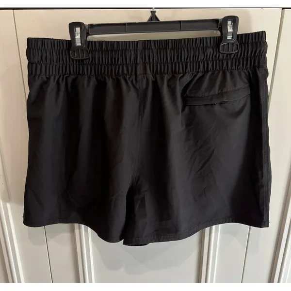 Ocean Pacific Black Athletic Shorts Elastic Waist Drawstring Zip Pockets Size XL - Image 5