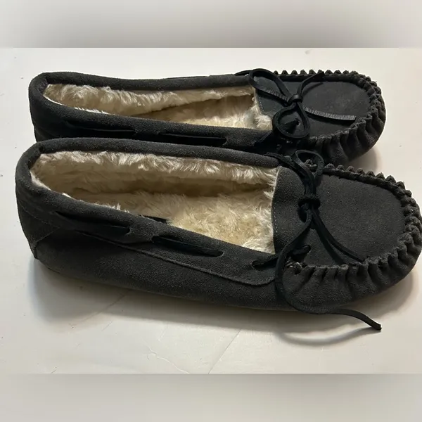 Sperry Top Sider Cushion Gray Suede Leather Moccasin Flat Slipper Size 9size 9 - Image 3