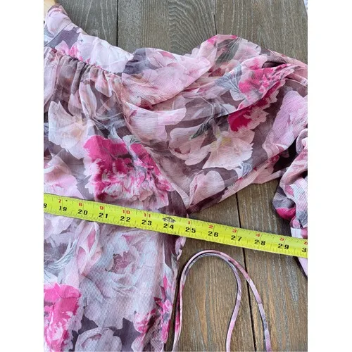 Alex Marie Floral Ruffle Mini Dress Womens‎ Pink Size 6 - Image 12