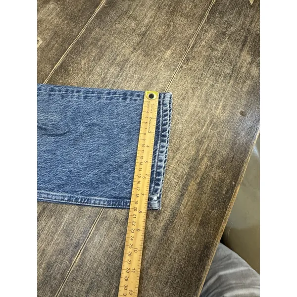 Reformation High Rise Straight Leg Medium Wash Jeans In Shasta Blue Size 30 - Image 12