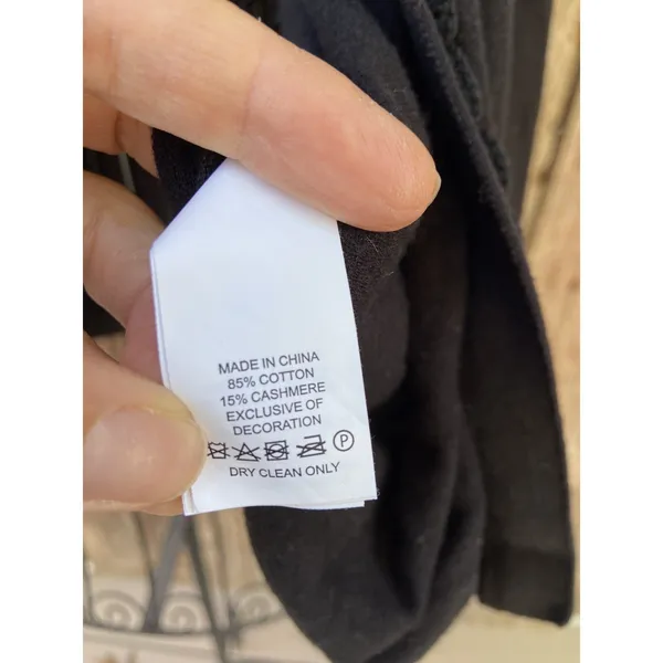 Kate Spade Broome Street‎ Black Cardigan Medium M Open Front Casual Long Sleeve - Image 5