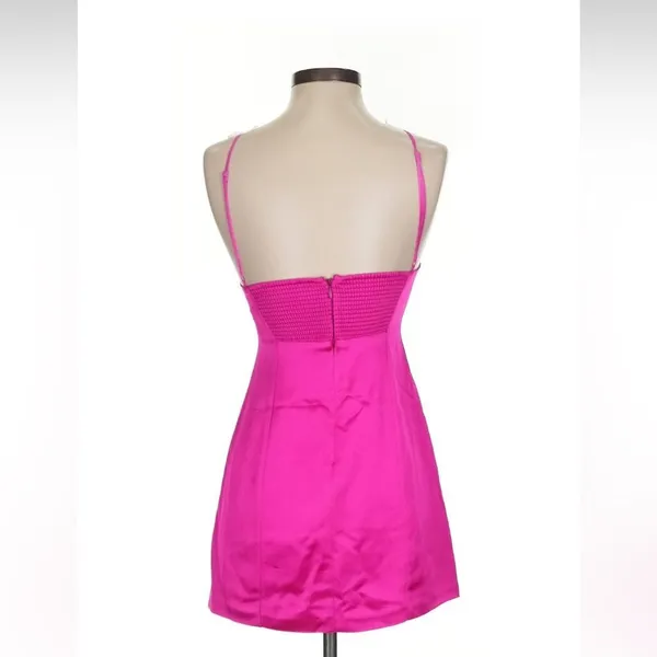 Retrofete pink satin‎ Janessa mini dress size xs - Image 7