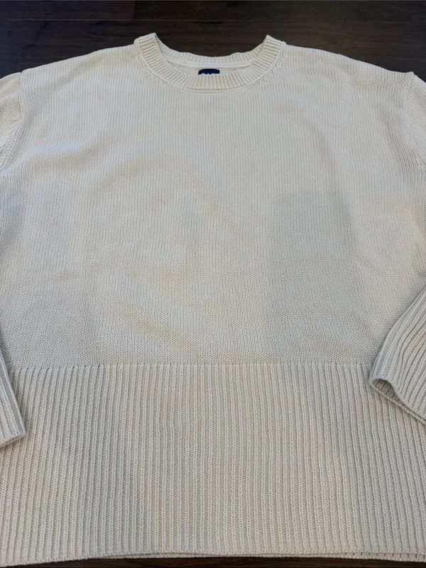 GAP Women’s Ivory Crewneck Sweater Size Small Tall - C1-351 - Image 2
