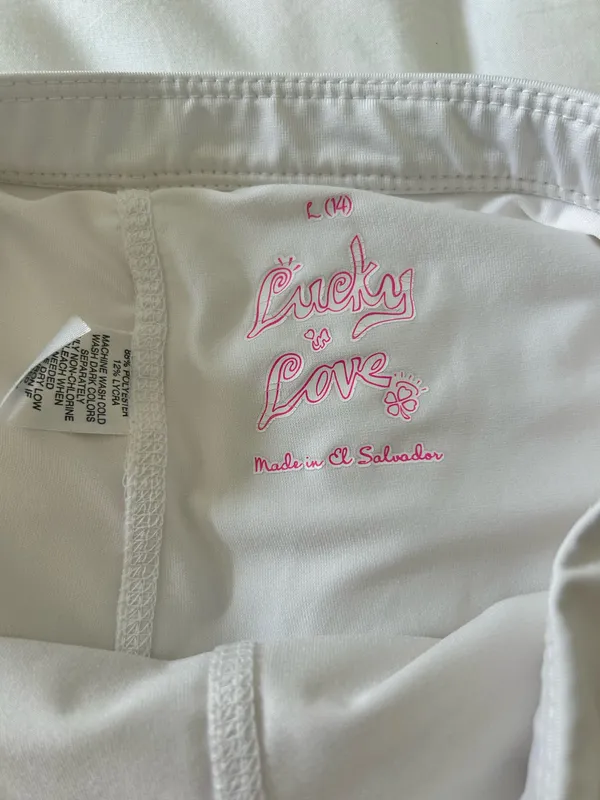 Lucky in Love White Pleated Tennis Skirt - Image 3