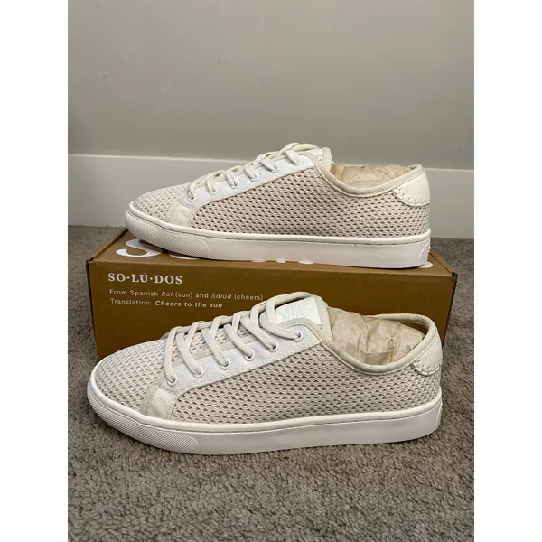 New Soludos Ibiza Oasis White Canvas Sneakers Women’s Size 8 - Image 2
