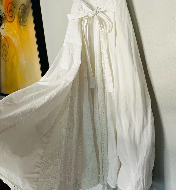 Marissa Webb White Cotton Poplin Sleeveless Button Front Collared Dress Size 6 - Image 9
