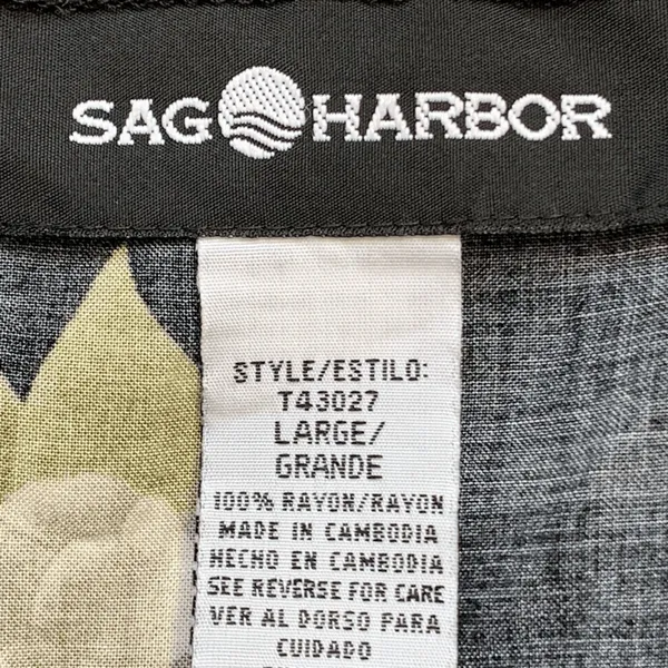 Sag Harbor Vintage Skirt Black Blue Floral Button Front Romantic Grunge Midi Botanical - Image 8