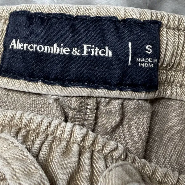 Abercrombie & Fitch Womens Size Small Pull-On Shorts Beige Khaki Drawstring - Image 4
