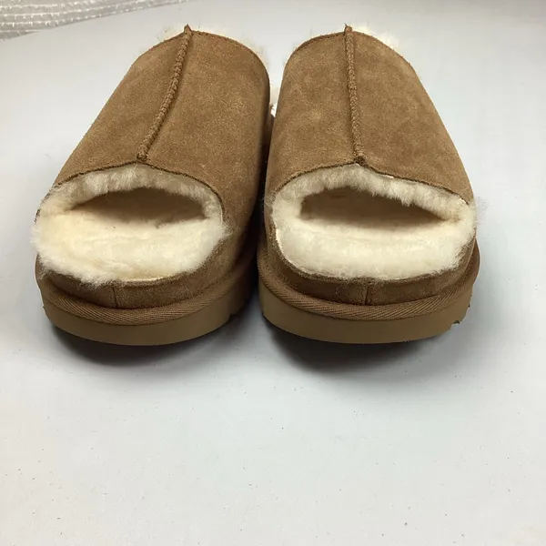 UGG Women’s Suede Greenport Open Toe Slides Brown Sz 10 NWOT Retail $125 - Image 7
