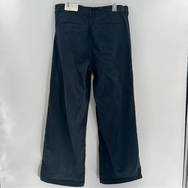 American Eagle Skater Trouser Pants 14 Black Wide Leg Stretch 32” NWT - Image 3