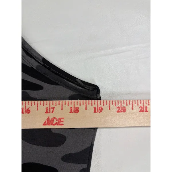 Peyton Jensen Evereve Camo Sleeveless Maxi Tank Dress Grey Black XL NEW Tags - Image 7