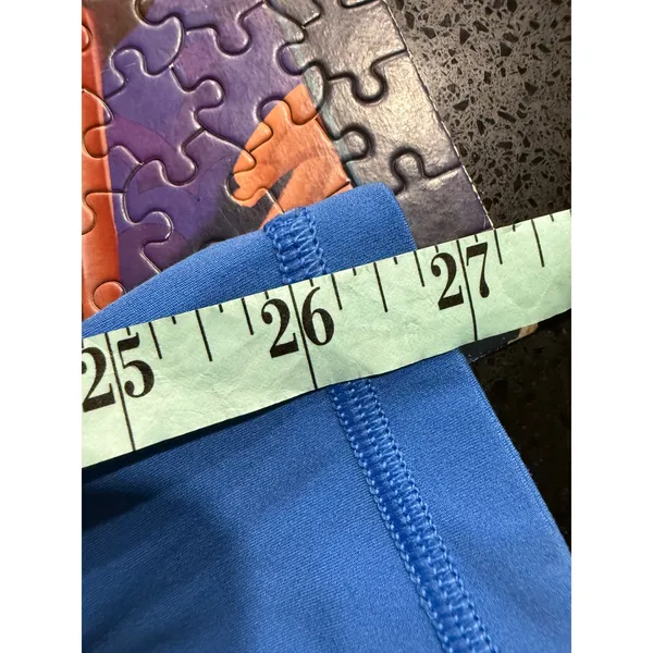 OFFLINE by Aerie‎ Real Me 7/8 Leggings Blue Crossover High Rise Medium Long - Image 6