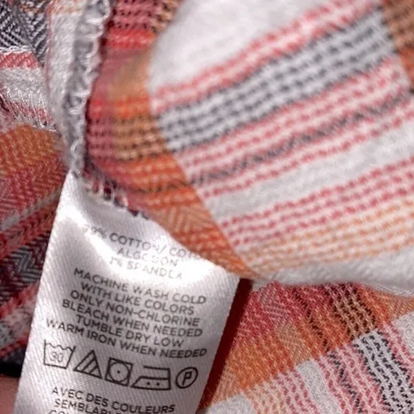 LOFT plaid boho top size medium - Image 5