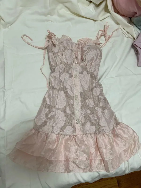 Baby pink mini dress - Image 2