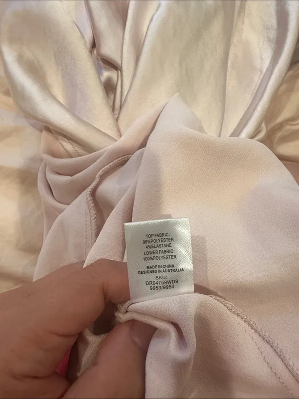 NWT Meshki Gianna Two Tone Slashed Maxi Dress Blush Pink Sz XXS - Image 11