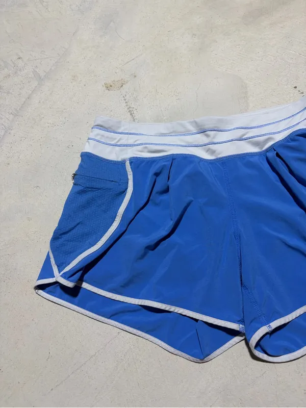 Lululemon Active Running Shorts Blue 6 - Image 2