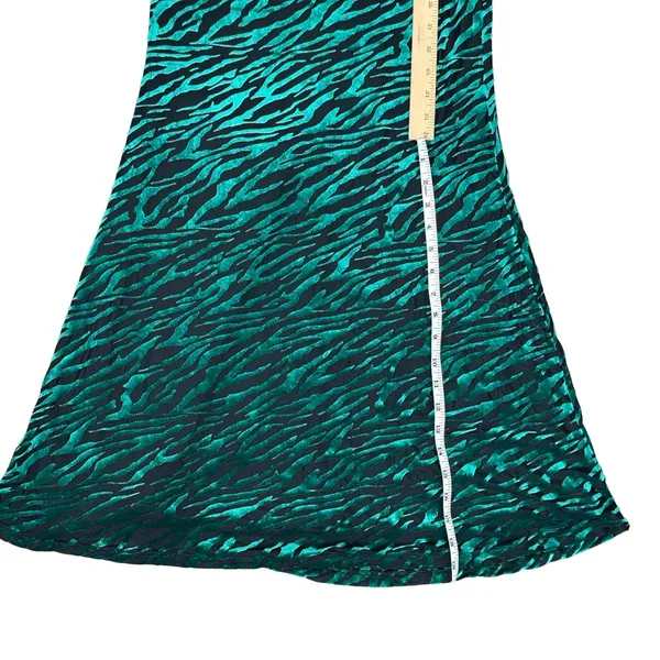 Runaway Lionell Emerald Green Zebra Stripe Backless Maxi Dress Sz 8 / L NEW Tags - Image 9