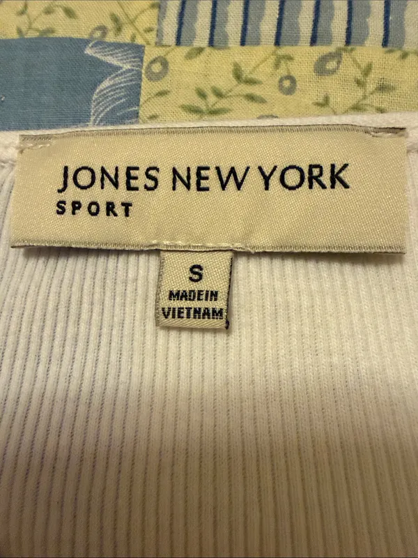 Jones New York Vintage White Long-Sleeve Ribbed Henley Top - Image 5
