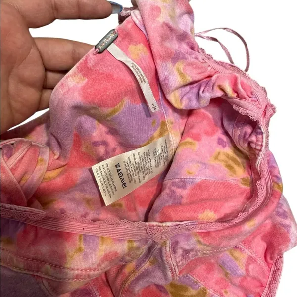 Free People Get Physical Pink Floral Corset Crop Top & Shorts Set Size S NWT - Image 8