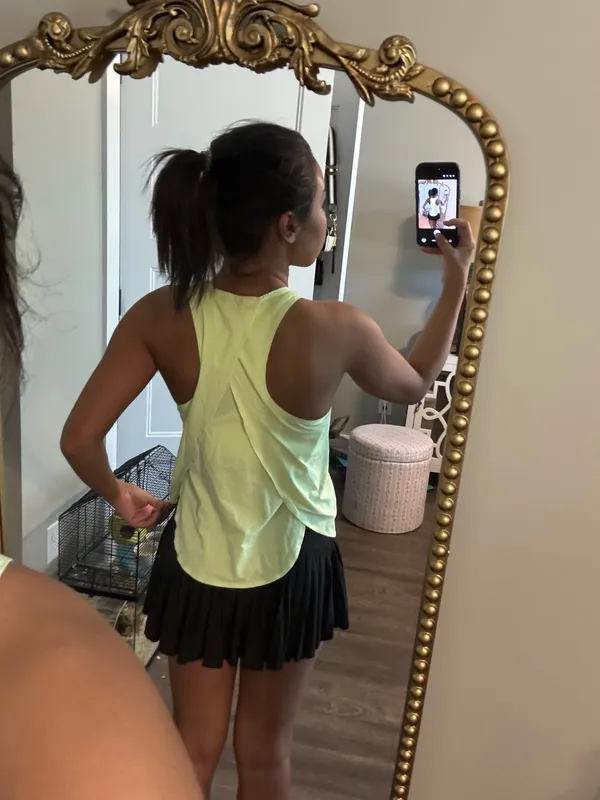 Lululemon Women's Light Yellow Sleeveless Workout Tank - Image 2