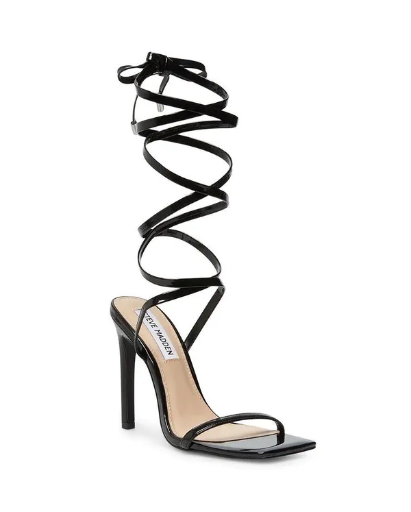 Steve Madden Black Patent Uplift Lace Up Heels - Image 8