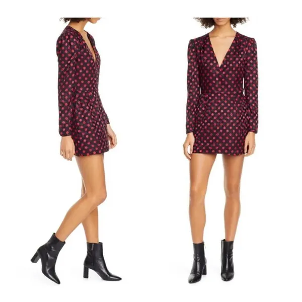 NWT Re/Done Polka Dot 80s Silk Dress Size XS - Image 3