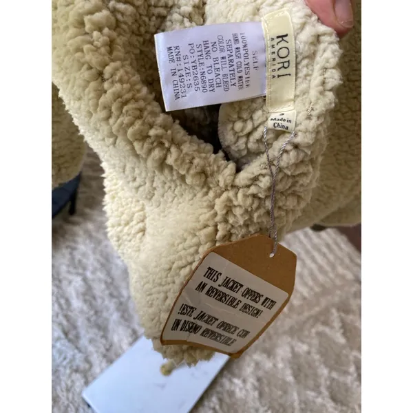 Kori Fleece Sherpa Jacket Reversible Buttery Soft Ski Snow Bunny‎ Winter Cozy S - Image 5