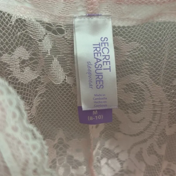 Secret Treasures NEW Pink Lace Babydoll Sz Medium 8/10 - Image 7