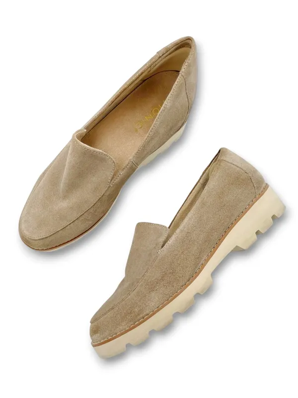 Vionic Kensley Loafers Women’s Size 7.5 Taupe Suede Lug Sole Comfort Shoes - Image 16