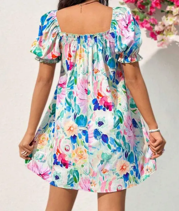 Shein Floral Vacation Dress Print - Image 2