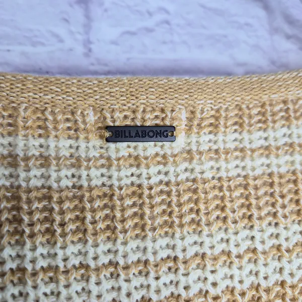 NWT Billabong Light Wave Striped Knit Sweater Gold Beach Boho Coastal Cowgirl S - Image 7