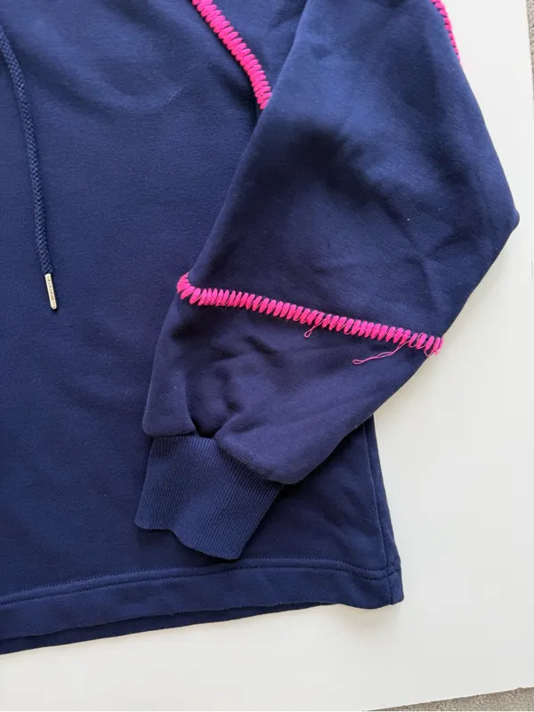 Evereve Harper Whipstitch Hooded Sweatshirt Size Small - Image 4