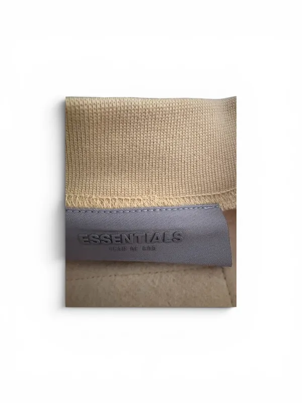 Fear of God Essentials Sweatshirt – Beige Embossed Logo – Size 12 - Image 4