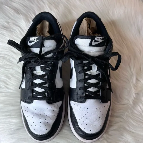 Nike Dunk Low Panda Black White Shoes Size 10 - Image 9