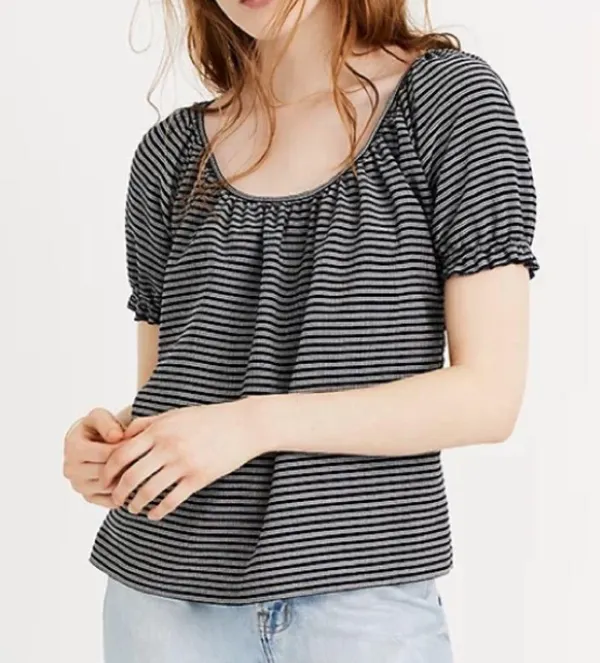 TEXTURE & THREAD PEASANT TOP Medium New - Image 2