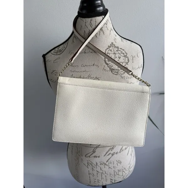 Kate Spade Rare Ivory‎ Small Leather Clutch/handbag With Dust bag Retail $318 - Image 6