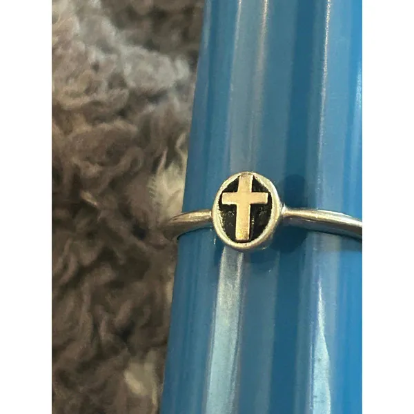 Cross ring 925 sterling silver z13 size 9 - Image 5