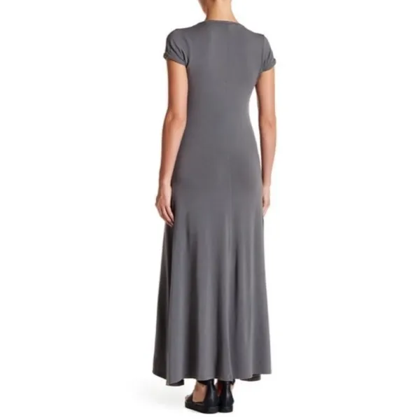 C & C California Harmony V-Neck Maxi Trapeze Dress - Image 2