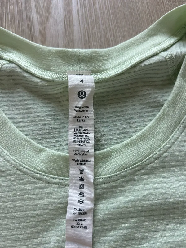 lululemon Light Green swiftly tech Tee size 4 - Image 3