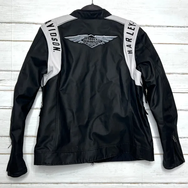 Harley-Davidson Imprint 120th Anniversary Riding Jacket Black Gray Women’s XL - Image 2