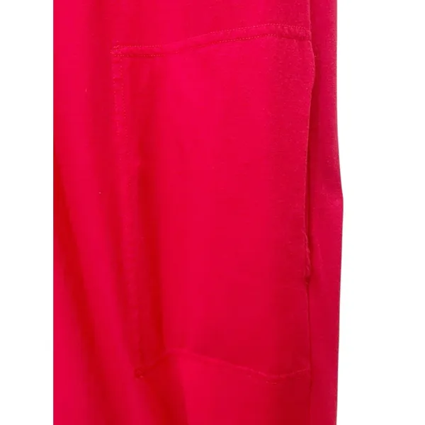 Free People Beach Drew Tee Dress Barbados Cherry Red Twist Sleeve Midi Sz Small - Image 8