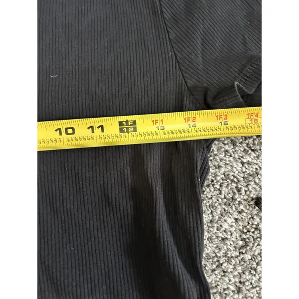 H&M Divided black ribbed short-sleeve crop top XL - Image 6