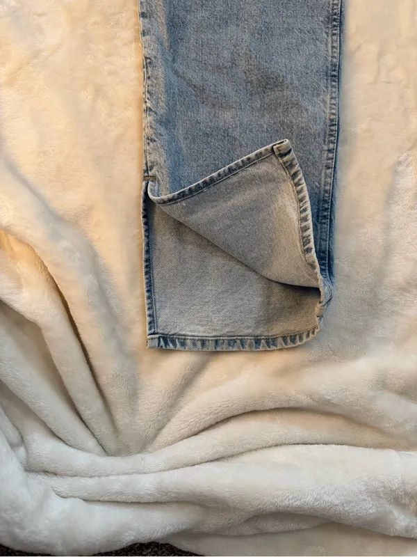 H&M Pale Blue Straight Leg button fly Jeans - Image 2