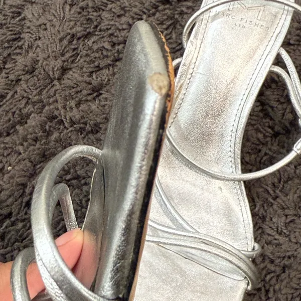 Marc Fisher Silver‎ Strappy Heels - Image 5