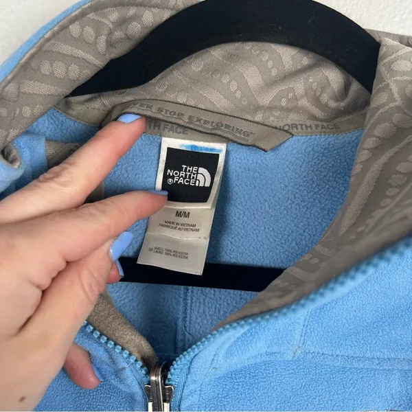 The North Face Fleece Full Zip Blue‎ Sz M - Image 5