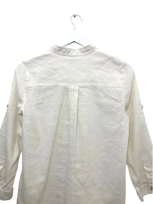 Theory "Corian" Luxury Linen-Blend Popover Utility Shirt M - Image 6