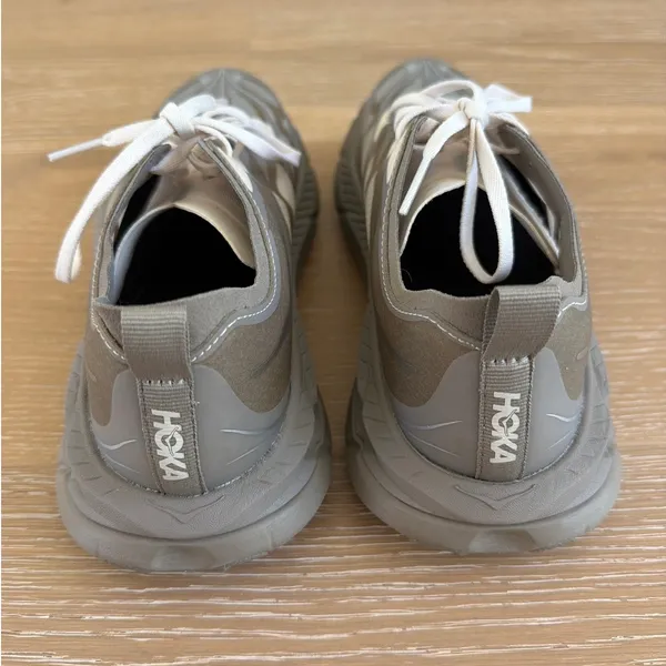 HOKA One One Trail Sneakers Mofate Speed 4 Lite Size US7.5 Sage Gray Cream - Image 2