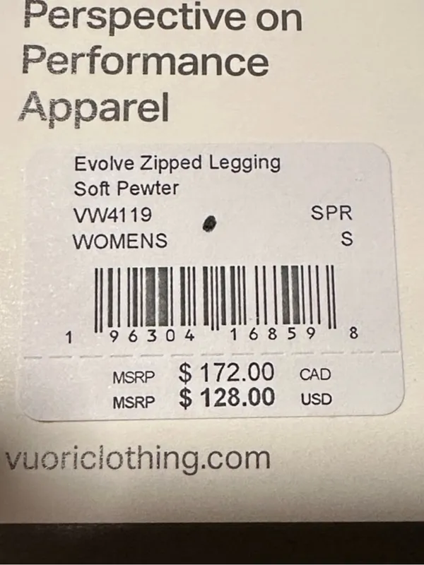 Vuori High-Rise Pocket Legging in Light Gray Size S - Image 7