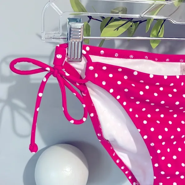 Victoria’s Secret Pink Polka Dot String Bikini Womens M Side Ties - Image 7